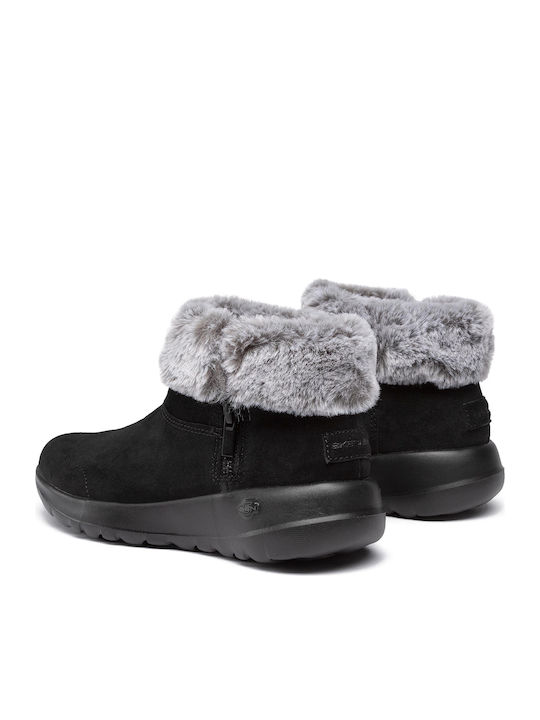 On The Go Joy Savvy Suede Γυναικεία Chelsea Μποτάκια Μαύρα