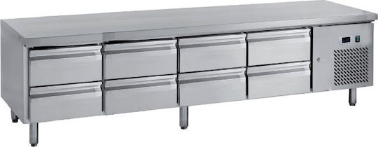 Karamco U-GN4180TN Commercial Refrigerator with 8 Drawers +2/+8°C L223xD70xH65cm