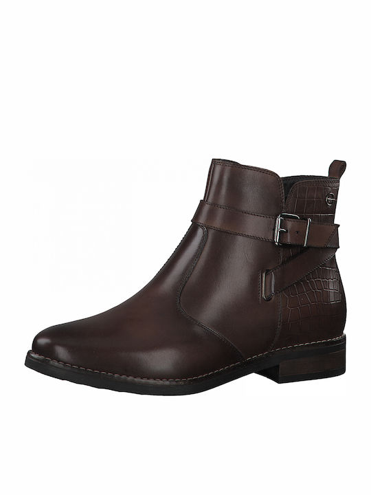 Tamaris Leder Damen Knöchelstiefel Braun