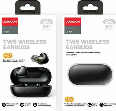 Joyroom JR-TL7 In-Ear Bluetooth-Freisprecheinrichtung Kopfhörer mit Schweißresistenz und Ladeetui Schwarz