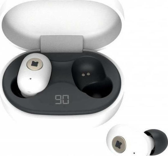 Kreafunk aBEAN In-ear Bluetooth Handsfree Ακουστικά με Θήκη Φόρτισης Λευκά
