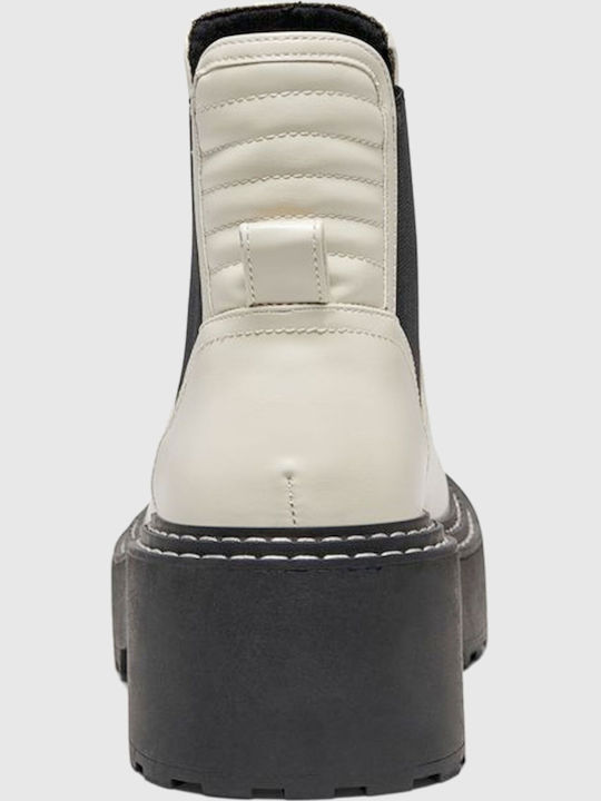 Bossi2 Damen Chelsea Stiefeletten Off White