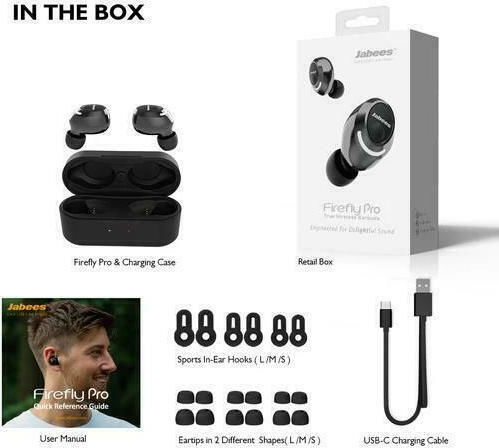 Firefly Pro In-ear Bluetooth Handsfree Ακουστικά με Θήκη Φόρτισης Μαύρα
