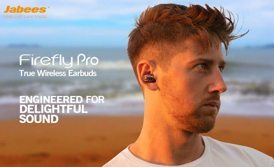 Firefly Pro In-ear Bluetooth Handsfree Ακουστικά με Θήκη Φόρτισης Μαύρα