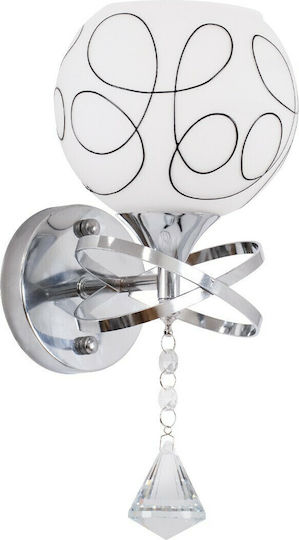GloboStar Canter Modern Lumină de Perete cu Soclu E27 Transparent 14x30cm