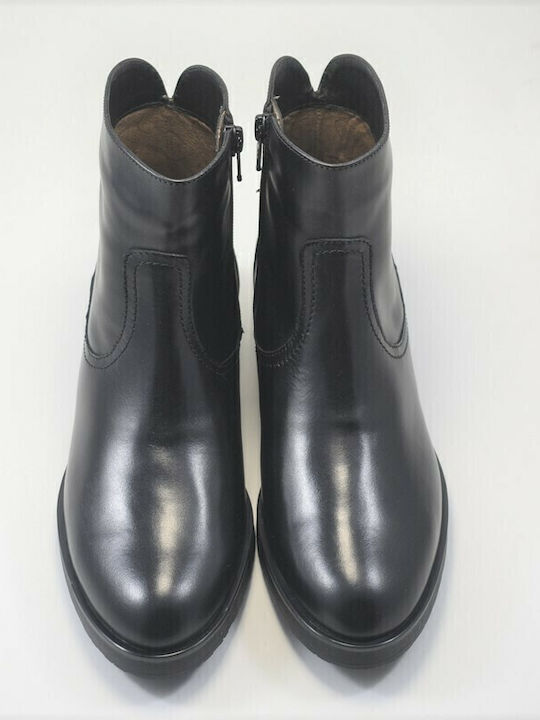 Leather Women's Ankle Boots Black