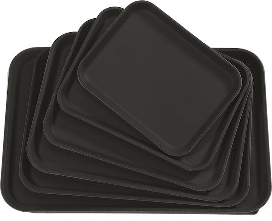 GTSA Kunststoff Rechteckig Serviertablett Rutschfest in Schwarz Farbe 35x27cm 173-1410 1Stück