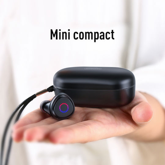 Joyroom JR-TL1 Pro In-Ear Bluetooth-Freisprecheinrichtung Kopfhörer mit Schweißresistenz und Ladeetui Schwarz