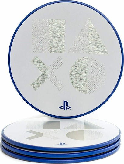 Paladone Playstation 5 Rund Untersetzer Metallisch Weiß 4Stück