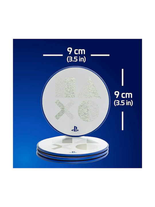 Paladone Playstation 5 Σουβέρ Στρογγυλό Μεταλλικό Λευκό 4τμχ