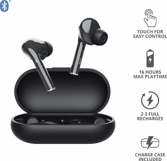 Trust Nika Touch In-ear Bluetooth Handsfree Earphones with Charging Case Black