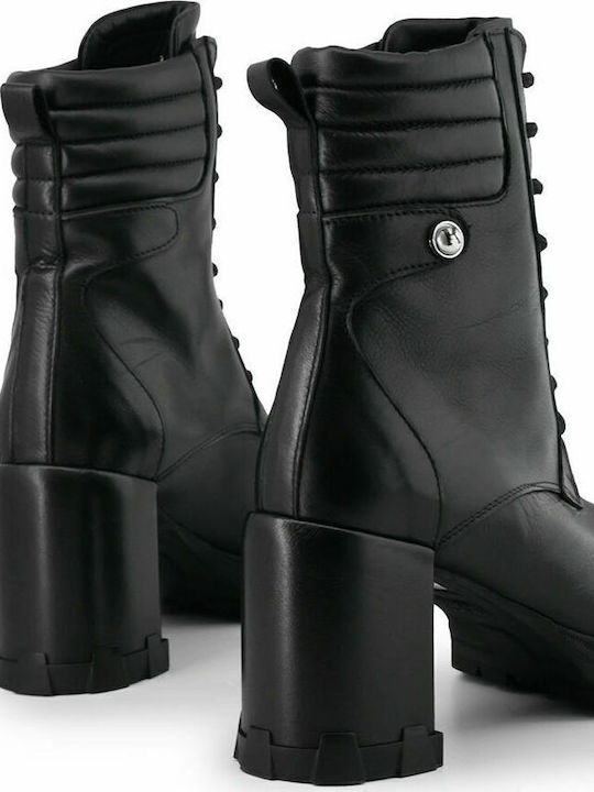 Voyage V Leder Stiefeletten Damen Schwarz