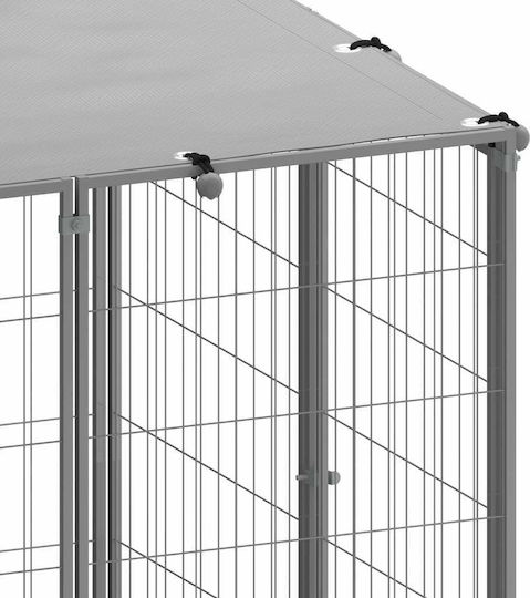 vidaXL Dog Park 31.46 sq.m. Made of Metal in Silver Colour 660 x 550 x 110 cm