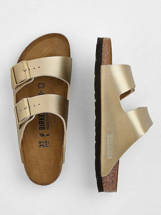 Arizona Women's Anatomic Sandals Gold Narrow Fit