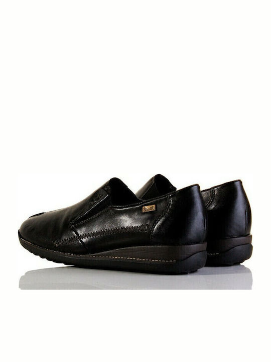 Δερμάτινα Γυναικεία Loafers σε Μαύρο Χρώμα