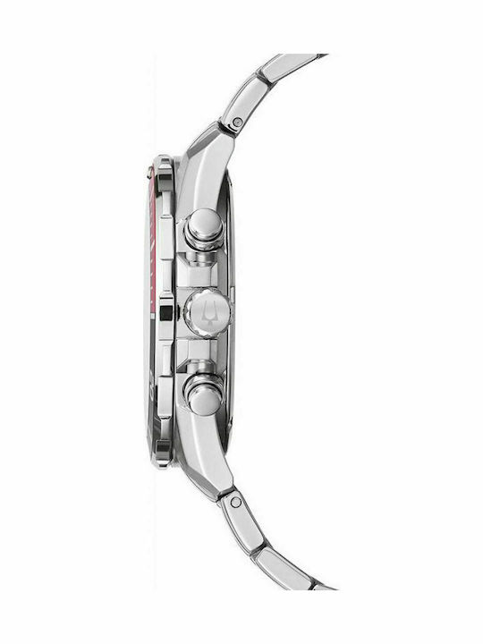 Bulova Sport Men's Watch 44mm Chronograph Battery with Silver Metal Bracelet