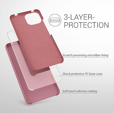 KWmobile Soft Flexible Rubber Silicone Back Cover Deep Rusty Rose (Mi 11 Lite / 11 Lite 5G / 11 Lite 5G NE)