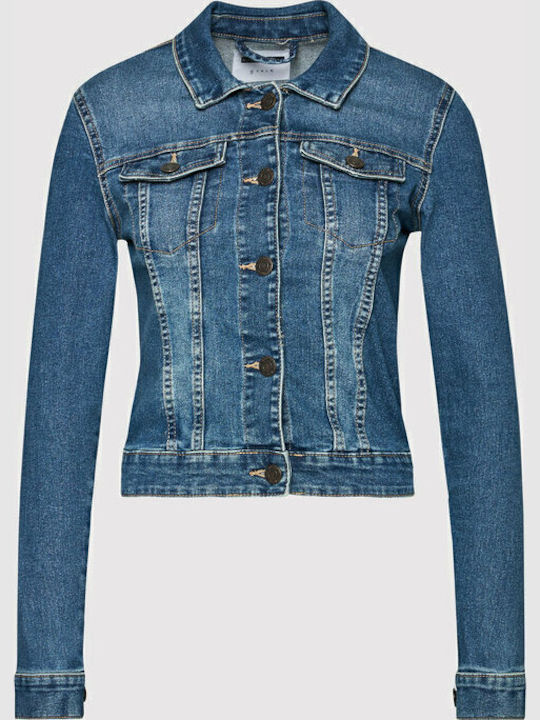 Debra Kurz Damen Jeansjacke Blau