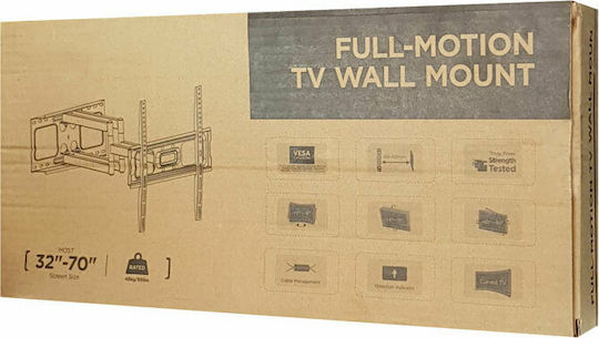 Brateck LPA69-446 Wall TV Mount with Arm up to 70" and 45kg