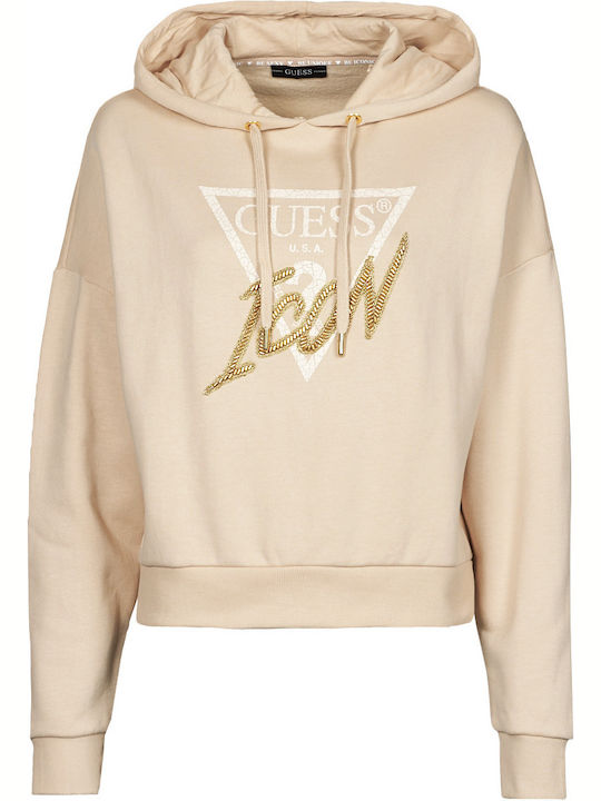 Women's Sweatshirt Hooded Beige