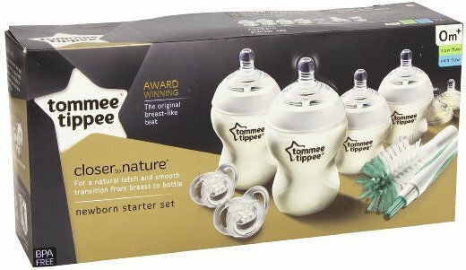 Tommee Tippee Set Plastic Baby Bottles Closer To Nature Newborn Starter Set Anti-colic With Silicone Teat For 9+ Months Transparent 150ml 9 Pieces