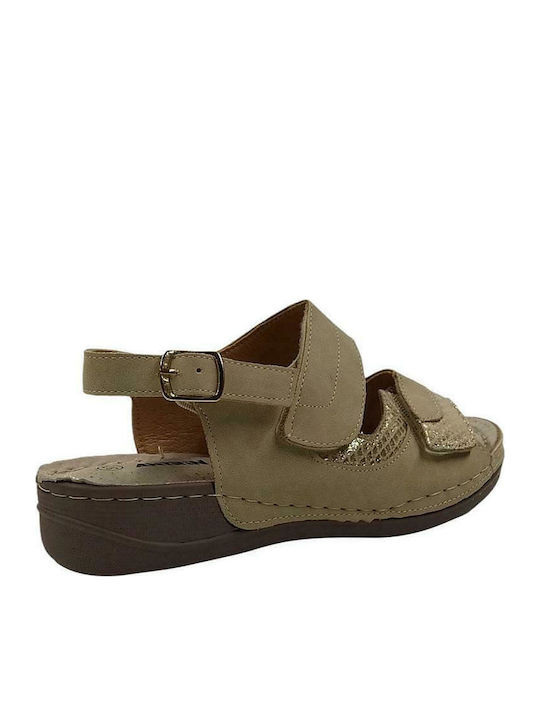 Thea Flache Damen Sandalen Beigen