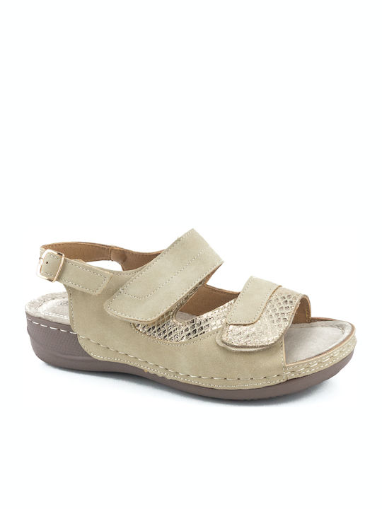 Thea Flache Damen Sandalen Beigen
