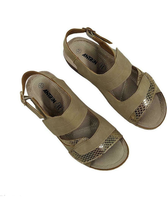 Thea Flache Damen Sandalen Beigen
