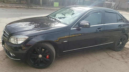Heko Satz Windabweiser Vordere und Hintere Dark Fime für Mercedes-Benz C Klasse 4Stück