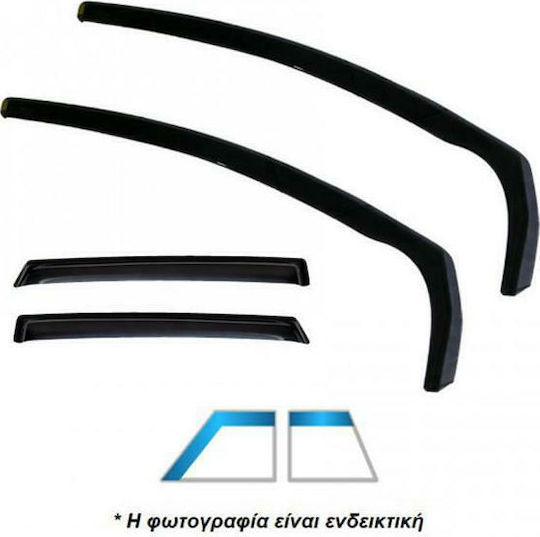 Heko Set of Windbreakers Front and Rear Car Dark Fime for Toyota Corolla 4pcs