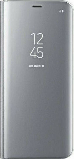 Hurtel Clear View Book Πλαστικό Ασημί (Redmi Note 9)