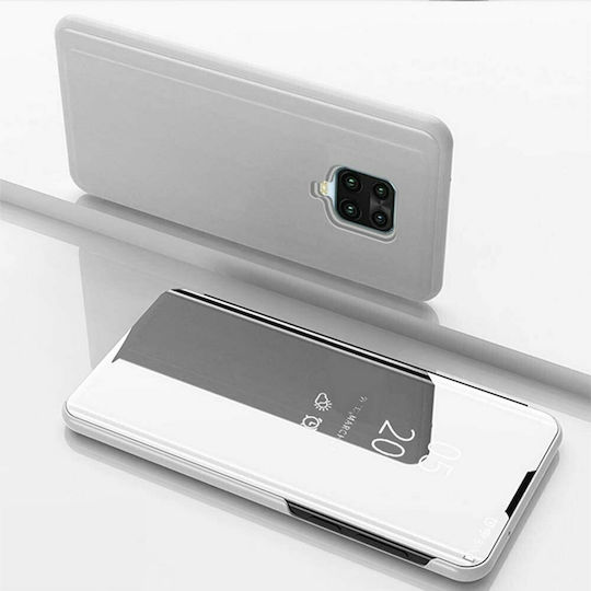 Hurtel Clear View Book Πλαστικό Ασημί (Redmi Note 9)