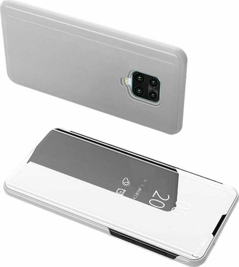 Hurtel Clear View Book Πλαστικό Ασημί (Redmi Note 9)