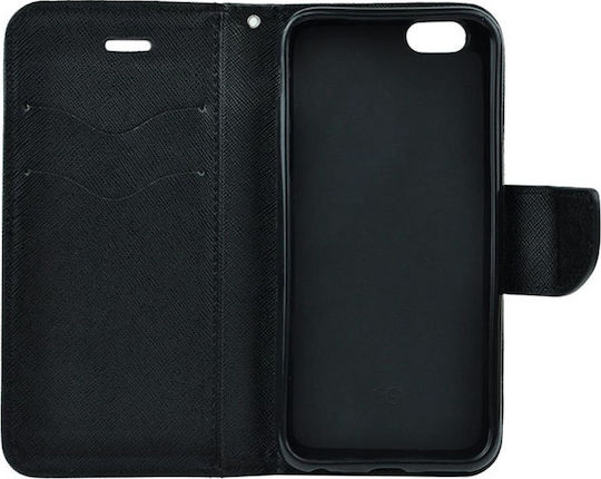 iSelf Fancy Brieftasche Synthetisches Leder Schwarz (Redmi 7A)