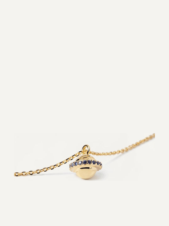 P D Paola Gold Plated Silver Chain Kids Necklaces with Stones Saturn Trip Gold CO01-234-U