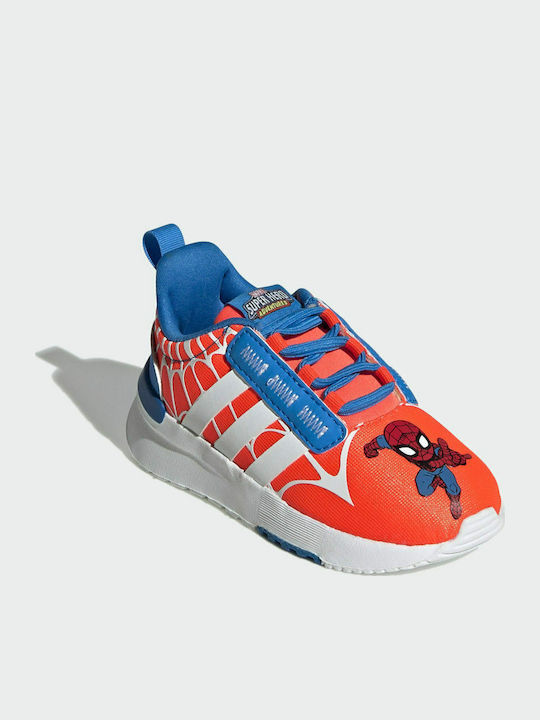 TR21 X Marvel Super Hero Adventures Spider-Man Racer Kinder Sportschuhe Laufen mit Schnürsenkeln Solar Red / Cloud White / Blue Rush