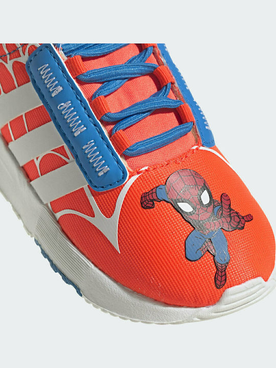 TR21 X Marvel Super Hero Adventures Spider-Man Racer Kinder Sportschuhe Laufen mit Schnürsenkeln Solar Red / Cloud White / Blue Rush