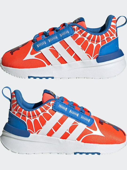 TR21 X Marvel Super Hero Adventures Spider-Man Racer Kinder Sportschuhe Laufen mit Schnürsenkeln Solar Red / Cloud White / Blue Rush