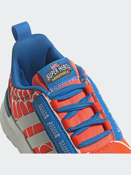 TR21 X Marvel Super Hero Adventures Spider-Man Racer Kinder Sportschuhe Laufen mit Schnürsenkeln Solar Red / Cloud White / Blue Rush