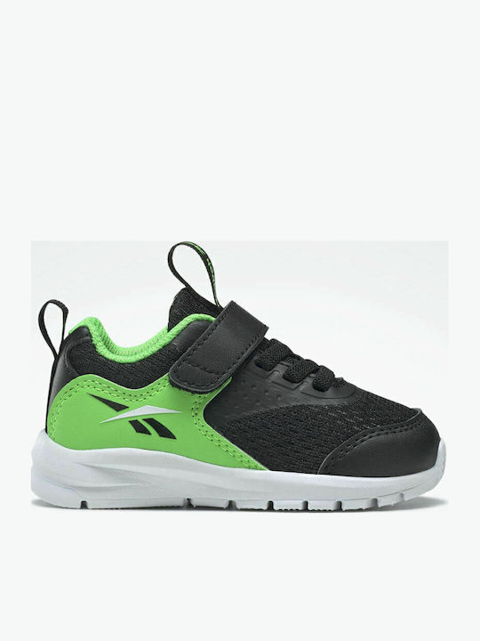 Rush Runner Rush Runner Kids Sports Shoes Running with Hoop & Loop Closure Core Black / Solar Lime / Cloud White