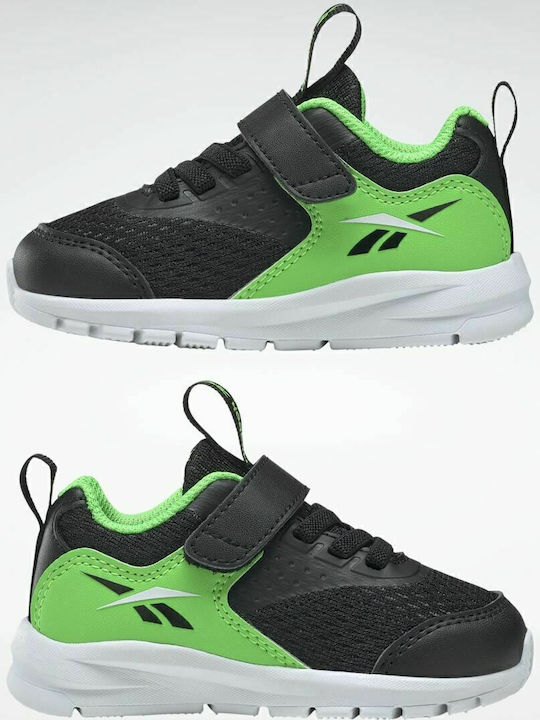 Rush Runner Rush Runner Kids Sports Shoes Running with Hoop & Loop Closure Core Black / Solar Lime / Cloud White