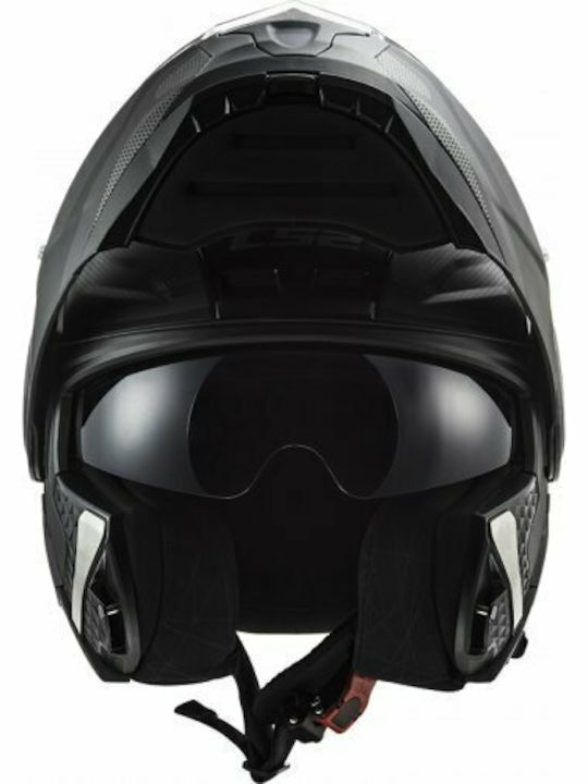 LS2 Scope FF902 Axis Black/Titanium Motorcycle Helmet Flip-Up ECE 22.05 1650gr with Sunvisor