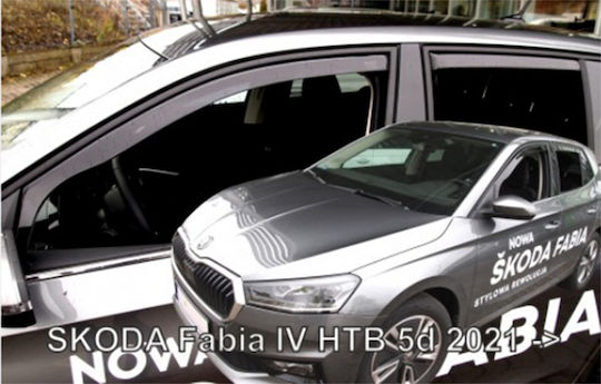 Heko Satz Windabweiser Vordere und Hintere Dark Fime für Skoda Fabia HTB 5D 2021+ 4Stück