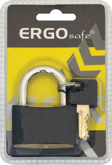 Ergo Aluminum Padlock Brass with Key 40mm Black 1pcs