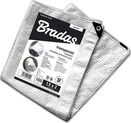 Bradas Waterproof Tarpaulin 120gr/m² 10x12m. Light Type Gray