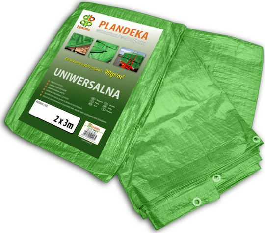 Bradas Αδιάβροχος Μουσαμάς 90gr/m² 8x12μ. Ελαφρού Τύπου Πράσινος