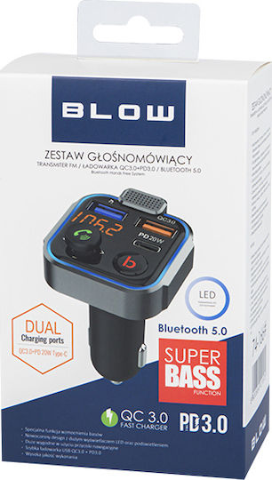Blow FM предавател за кола DM-74-166 с Bluetooth / USB 74-166#