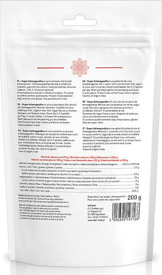 Diet-Food Organic Product Ashwagandha Powder 200gr