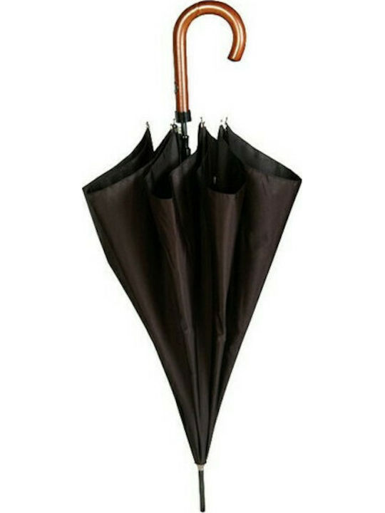 Kevin West Automatic Umbrella with Walking Stick Black