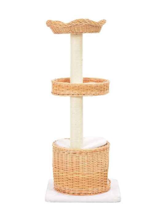 vidaXL Cat Tree Scratching Post Cat Trees Beige 3 levels 40x40x94cm